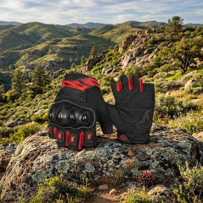 RS Sport Half Gloves RED