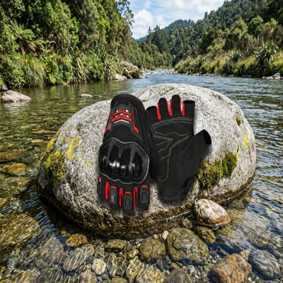 One Again MG-14 Half Hand Gloves RED